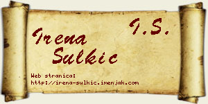Irena Šulkić vizit kartica